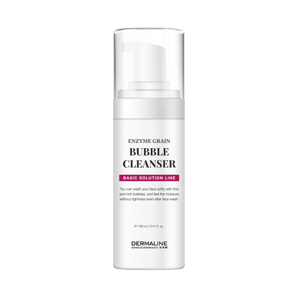 ENZYME GRAIN BUBBLE CLEANSER 160 ml – Nettoyant enzymatique doux & grainé | Dermaline