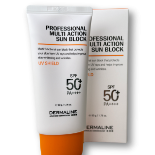 Professional Multi Action Sun Block SPF50+ / PA++++ – Protection minérale & effet tone-up | Dermaline