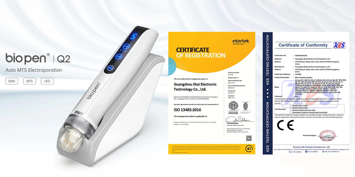 BioPen Q2 – Stylo de microneedling professionnel MTS + EMS + LED | BioPen – Image 2